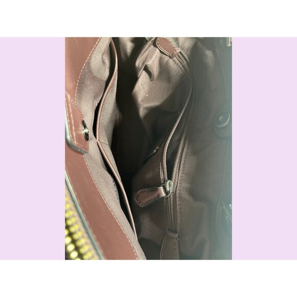 Coach 1881 Rowan Satchel Leather Shoulder Bag Vintage Crossbody Dark Purple Bag - Picture 3 of 7